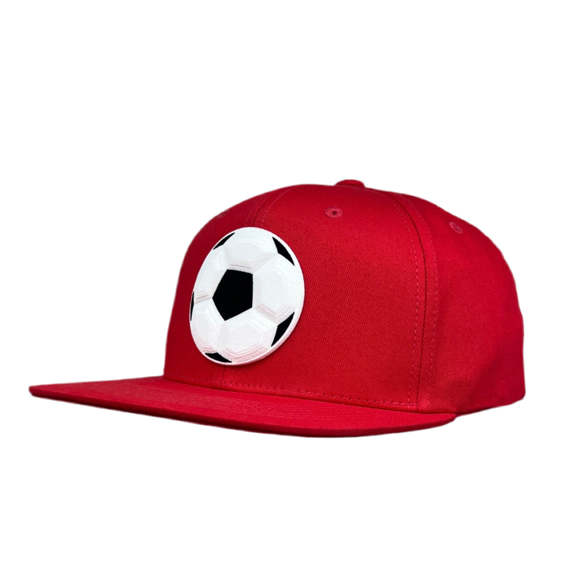 Soccer ball - 3D Effect - SnapBack - Red hat