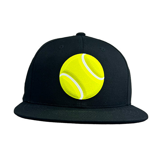 Tennis ball - 3D Effect - SnapBack - Black Hat