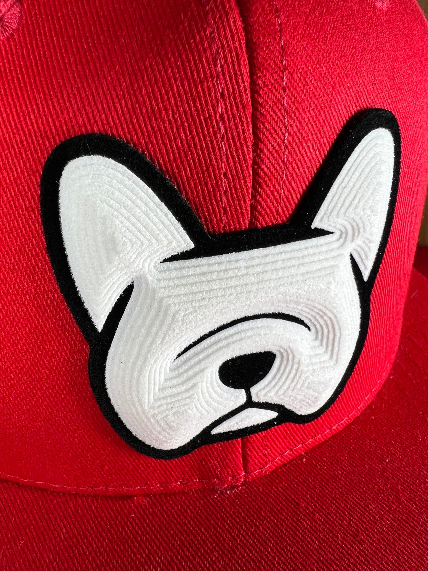 French Bulldog - 3D Effect - Red Hat - SnapBack