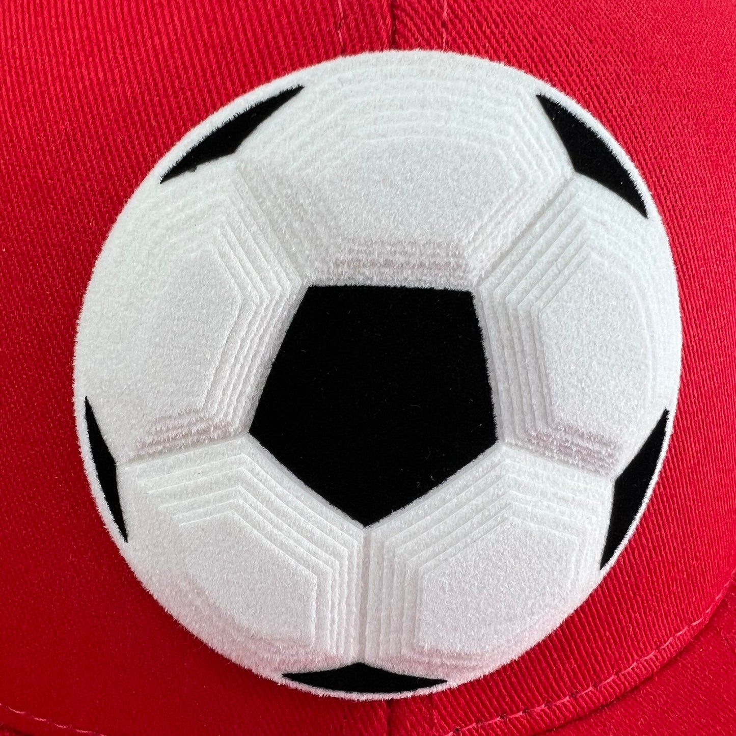 Soccer ball - 3D Effect - SnapBack - Red hat